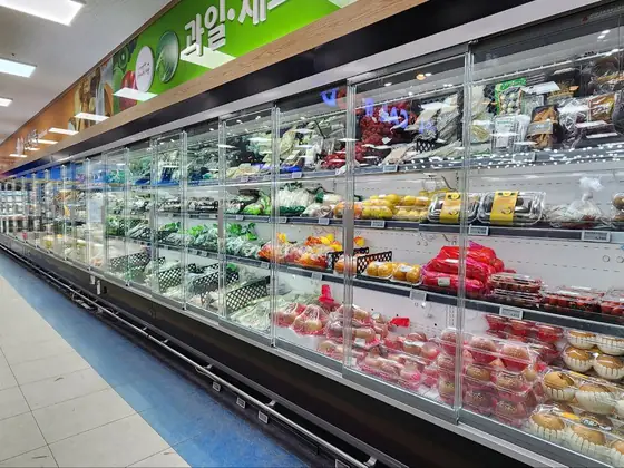 함평 하나로마트 대동점 쇼케이스 도어 시공